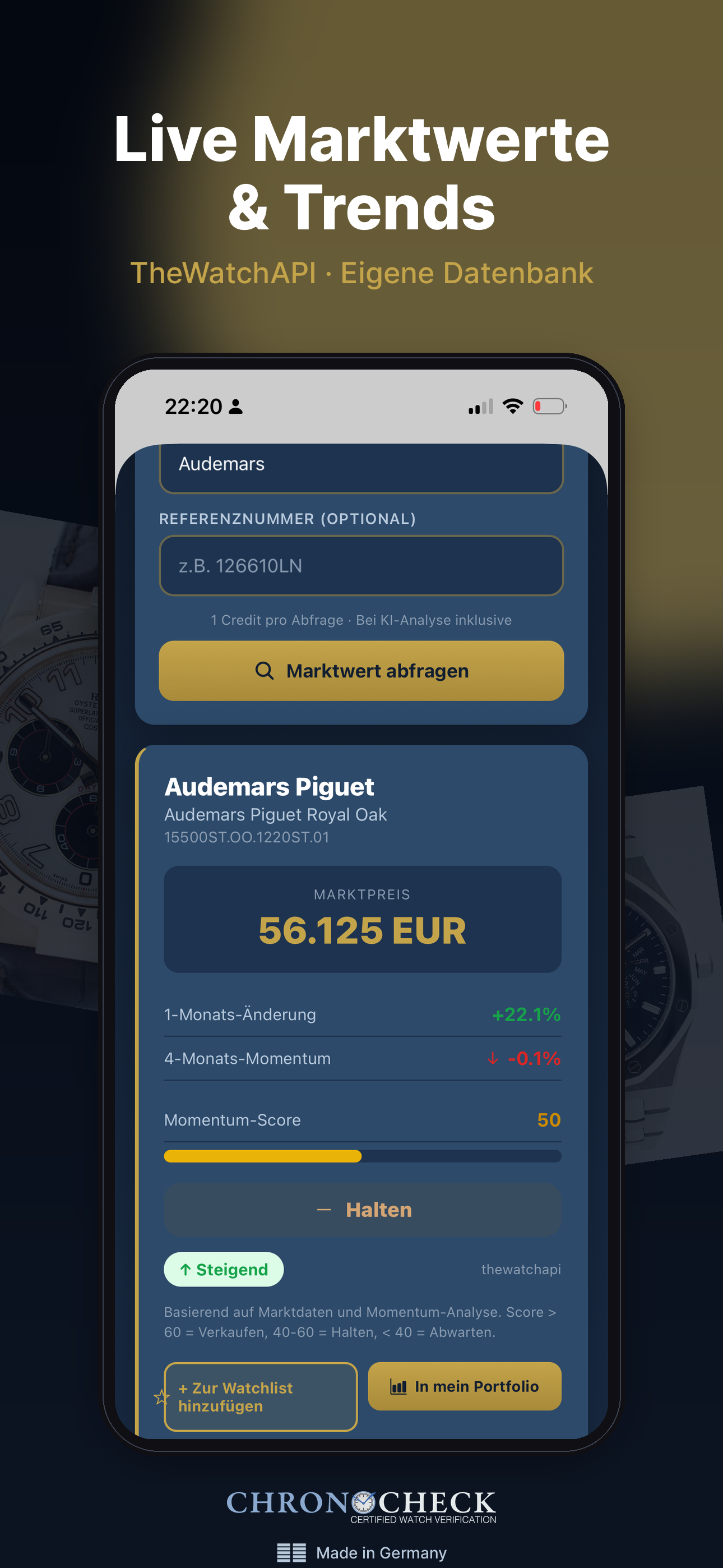 Marktwert Screenshot