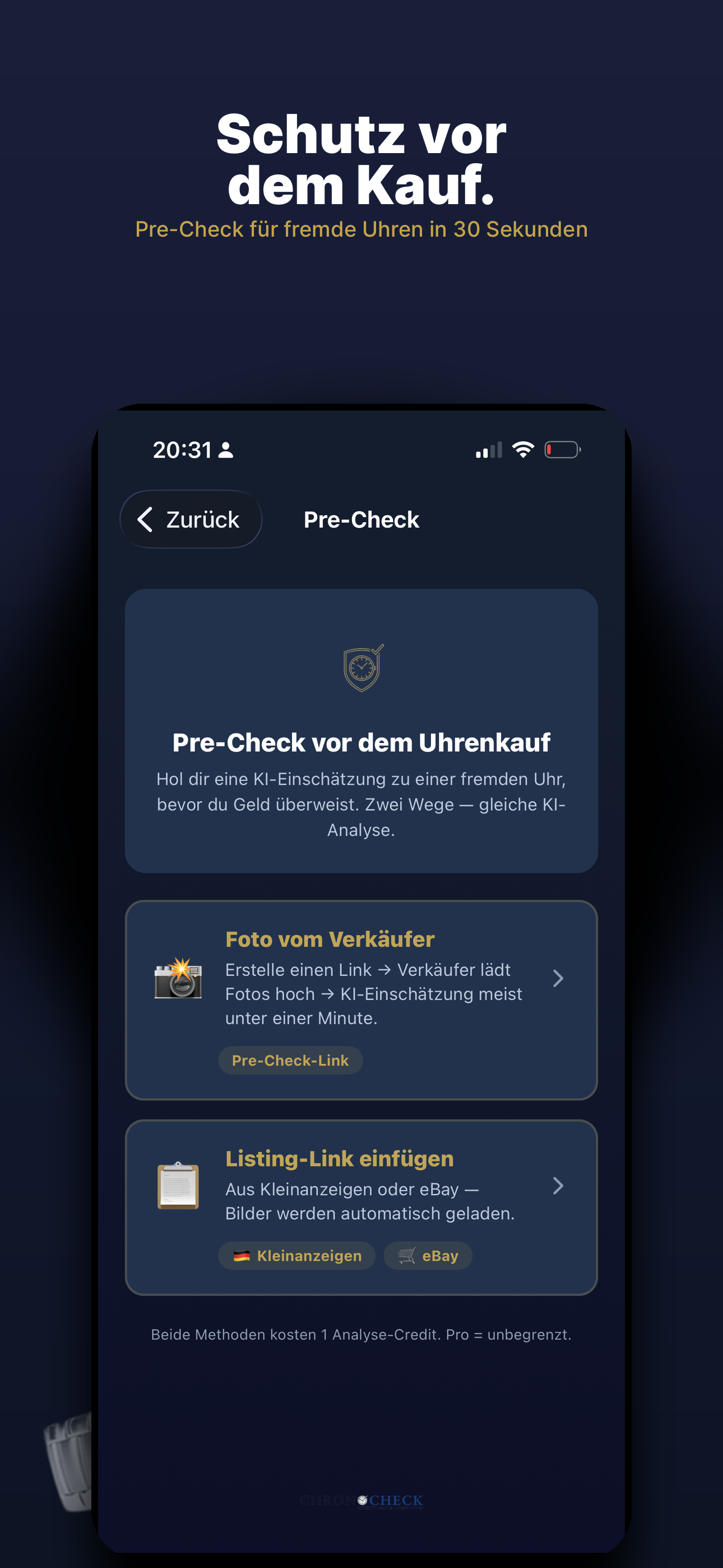 Pre-Check vor dem Uhrenkauf