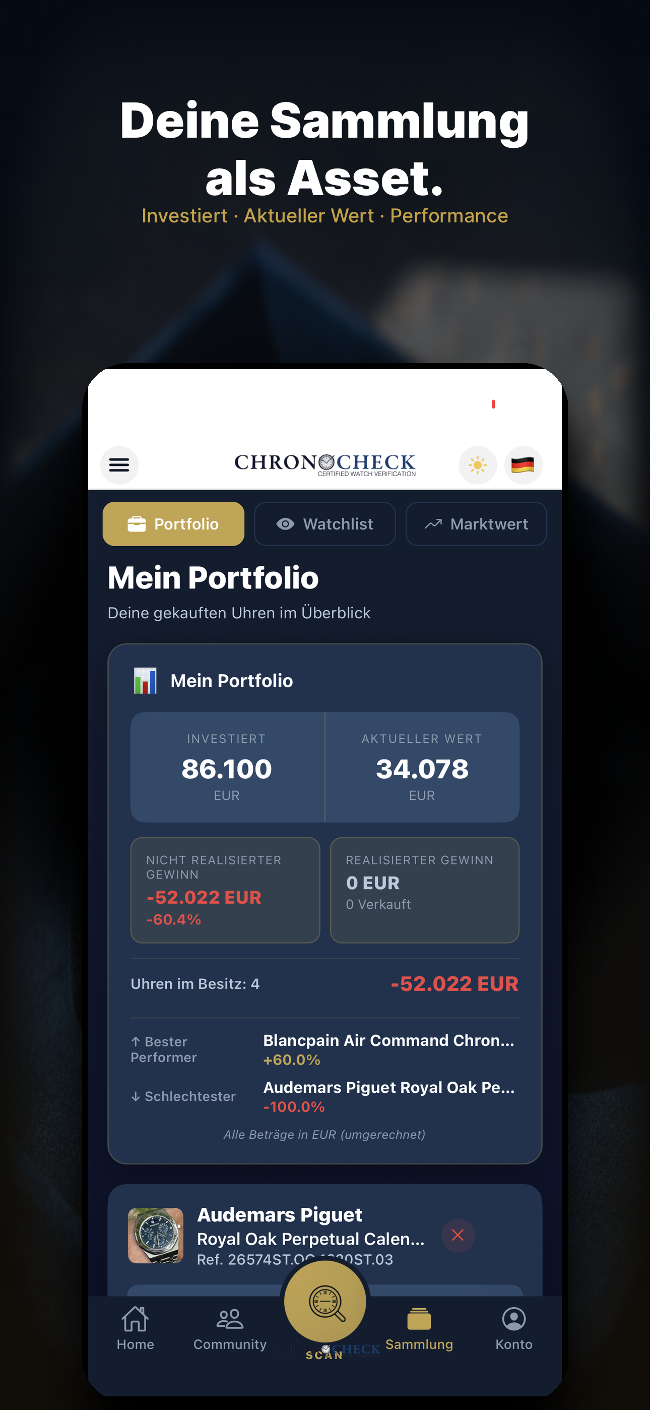Portfolio — Uhren als Asset