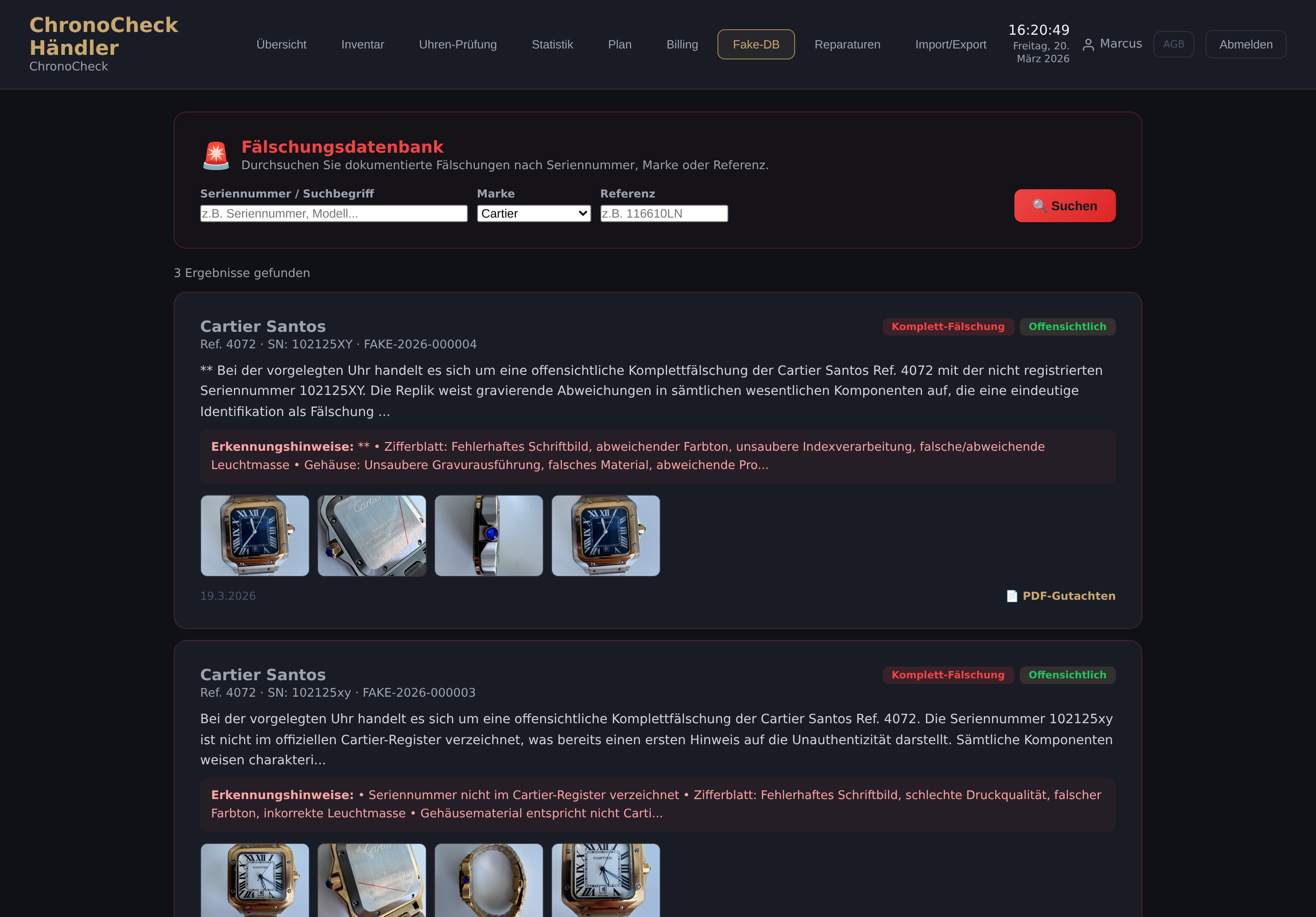 Fälschungsdatenbank