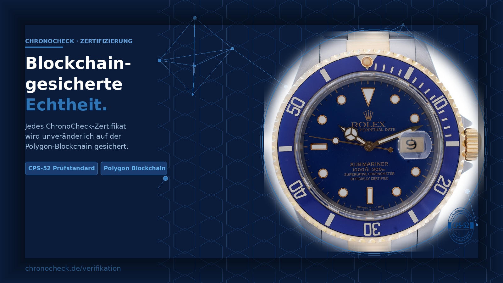 Uhren Zertifikat auf der Blockchain