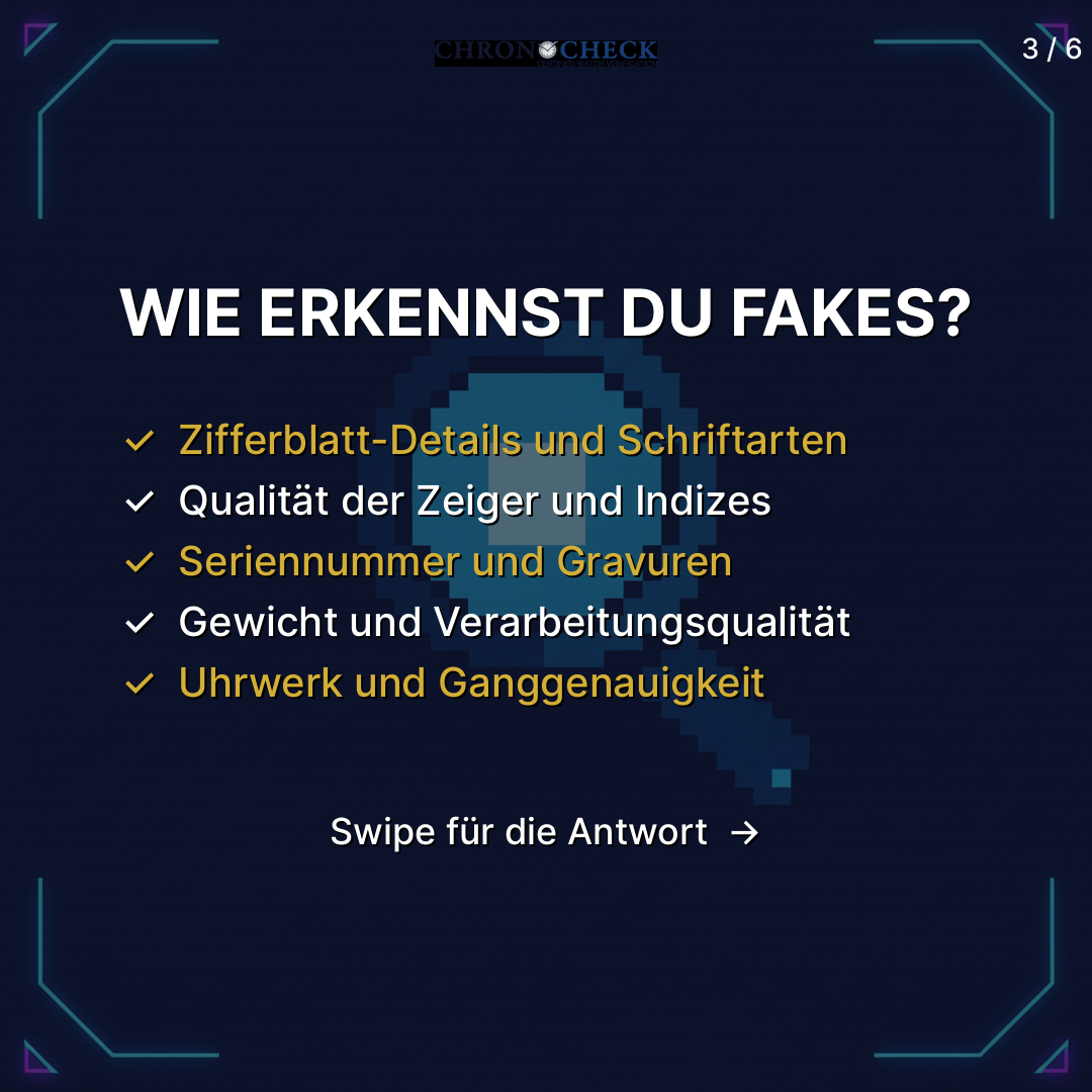 Wie erkennst du Fake-Uhren? 5 Tipps von ChronoCheck