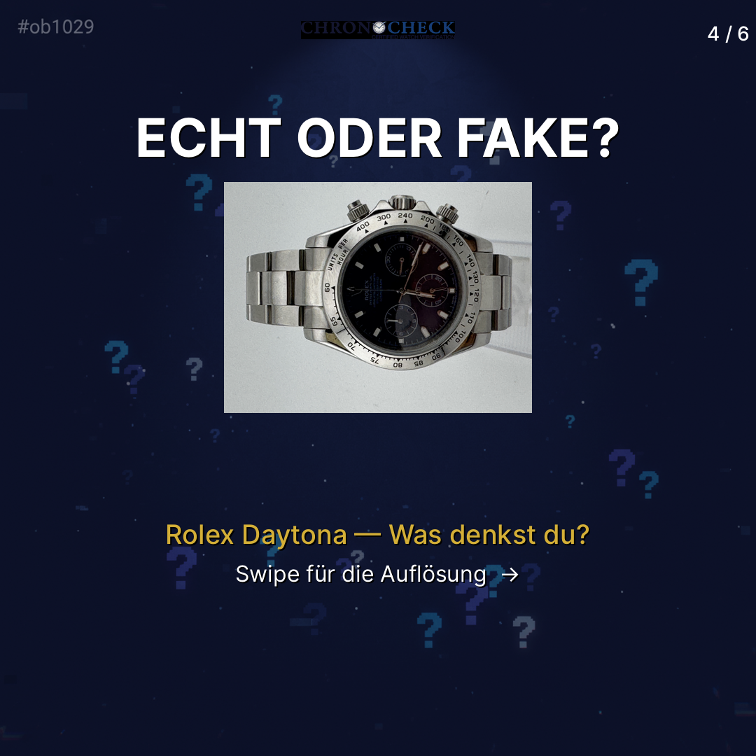 Rolex Daytona - Echt oder Fake? Watch Game ChronoCheck