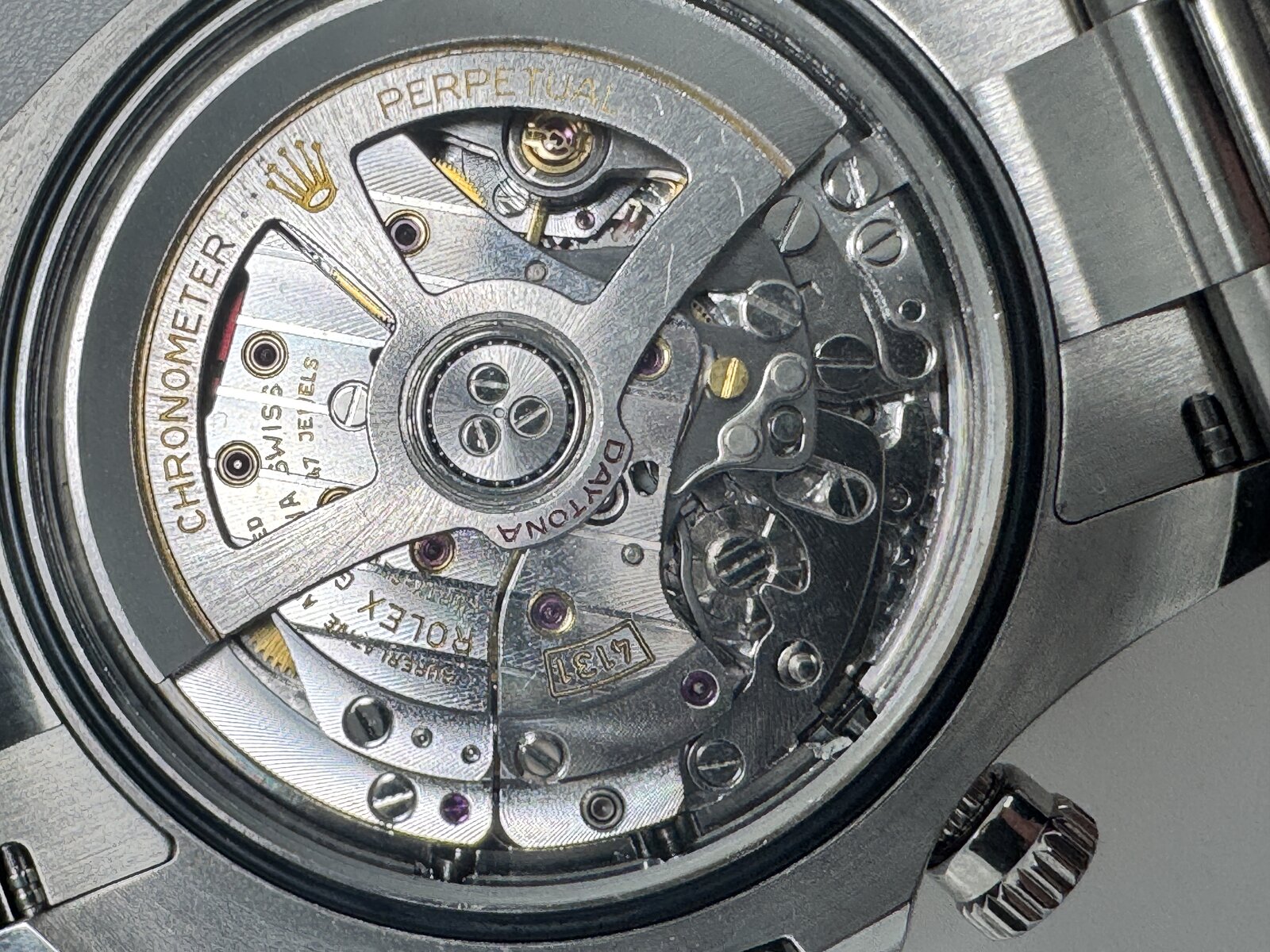 Nachgebautes Chronographenwerk eines Superclones