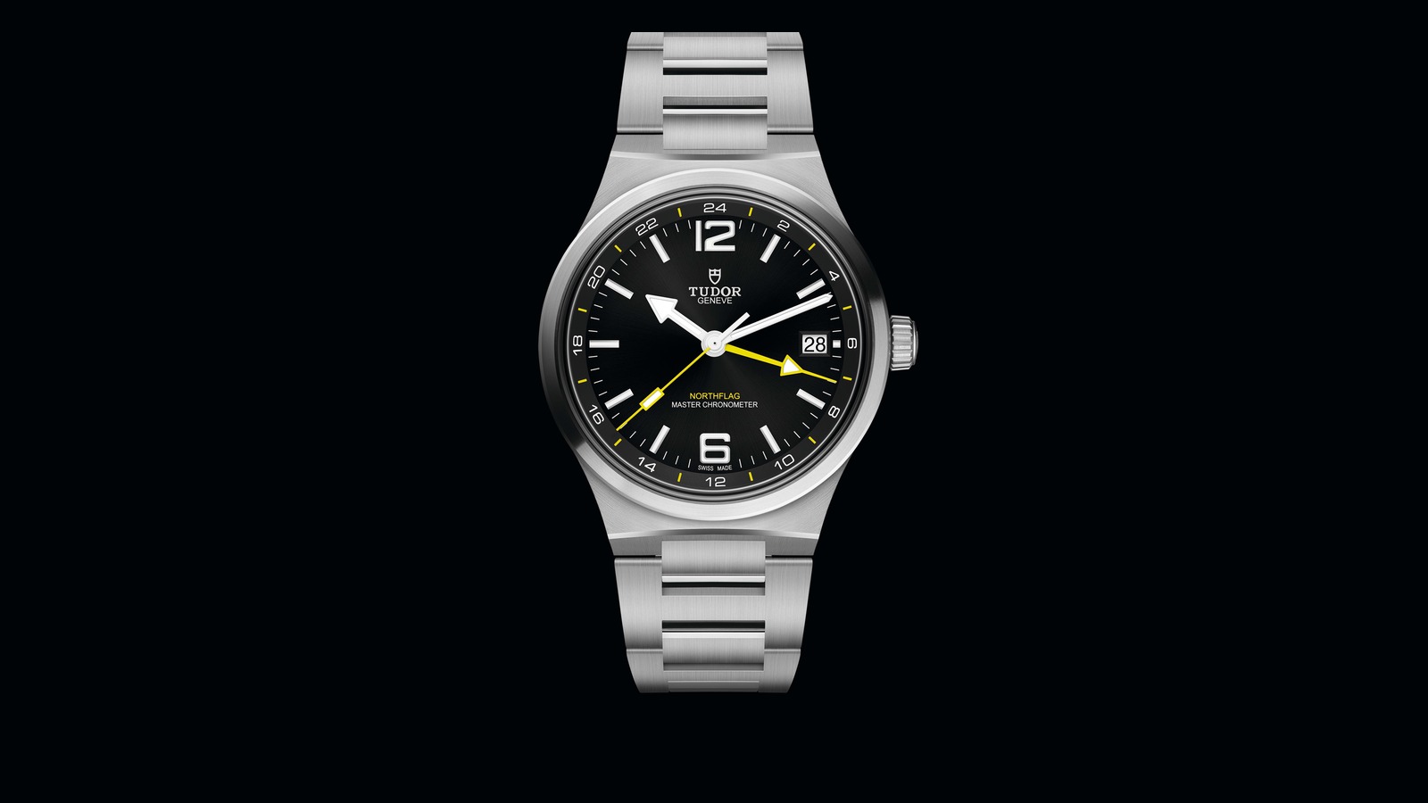 Tudor Northflag GMT M9140G1A0U-0001, Frontansicht auf Schwarz