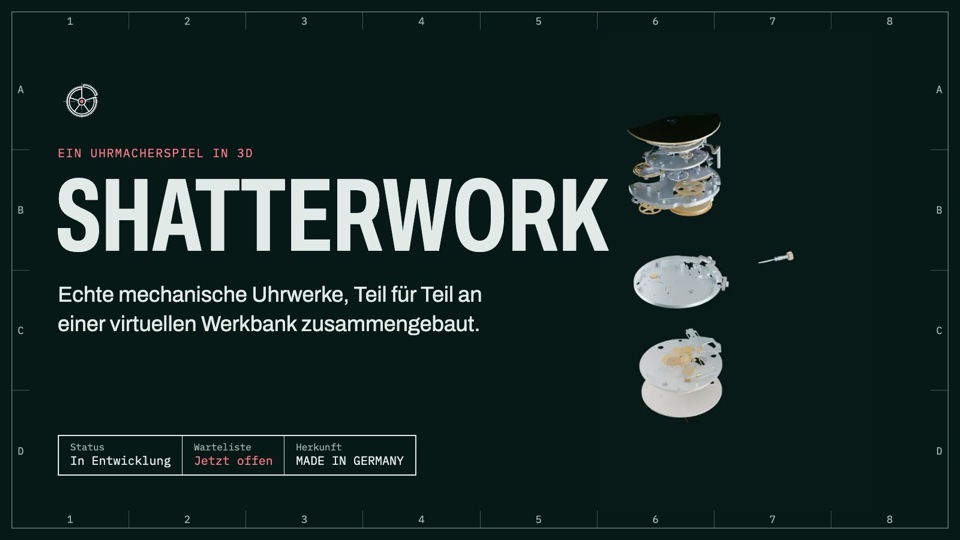 Shatterwork: Unser Uhrmacherspiel in 3D. Die Warteliste ist offen